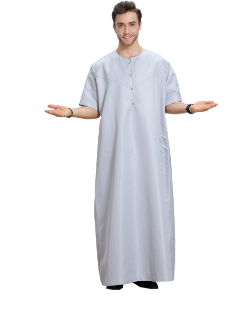 Bata Corta de Manga Corta para Hombre - Image 11