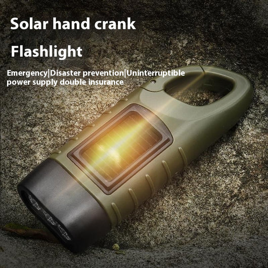 Linterna Solar Recargable a Manivela - Luz de Emergencia Portátil