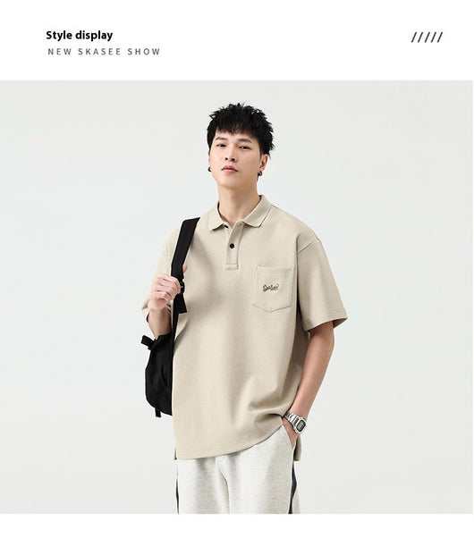 Polo Retro Estival Transpirable con Solapa Manga Corta para Hombre - Image 10
