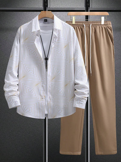 Conjunto Degradado de Color - Camisa y Pantalón de Manga Larga - Image 25