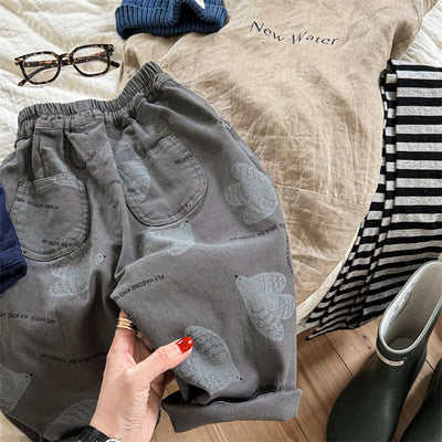 Pantalones Casuales de Algodón Lavado para Niños - Image 38