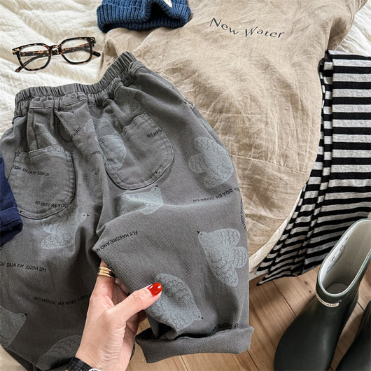Pantalones Casuales de Algodón Lavado para Niños - Image 38