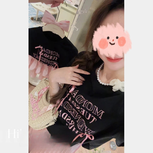 Conjunto Infantil Falda Plisada Estilo Occidental con Camiseta Estampada - Image 4