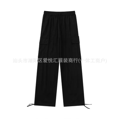 Pantalón Cargo Holgado de Pierna Recta con Múltiples Bolsillos y Cintura Ajustable - Image 10