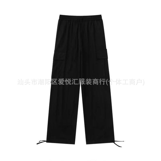 Pantalón Cargo Holgado de Pierna Recta con Múltiples Bolsillos y Cintura Ajustable - Image 10