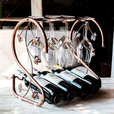 Soporte Elegante para Copas de Vino Europeo