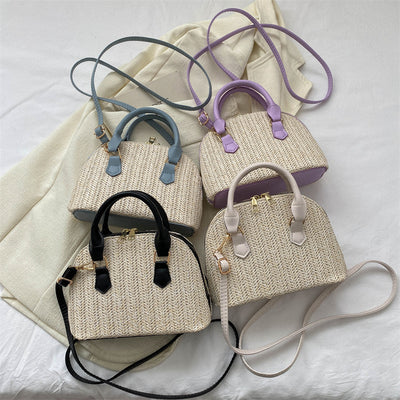 Bolsa Mensajera Tejida Portátil de Estilo Casual - Image 16