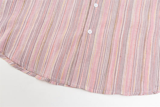 Camisa Holgada a Rayas Contraste para Hombre Otoño - Image 9