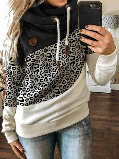 Sudadera con capucha y costuras estampadas de corte holgado - Image 2