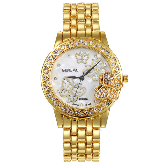 Reloj Mariposa de Aleación con Diamantes