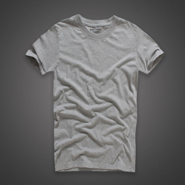 Camiseta de Algodón Puro Cuello Redondo Manga Corta