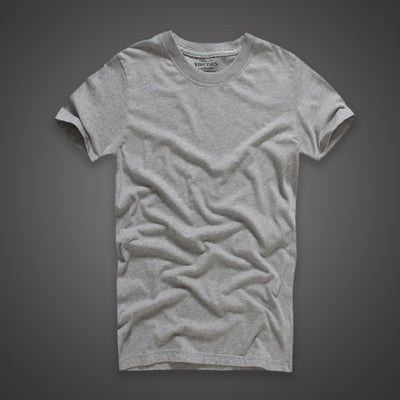 Camiseta de Algodón Puro Cuello Redondo Manga Corta