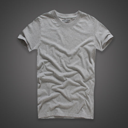 Camiseta de Algodón Puro Cuello Redondo Manga Corta
