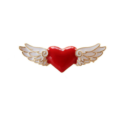 Broche Alas de Ángel con Corazón Rojo Gotante - Image 5