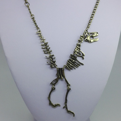 Collar Colgante Dinosaurio Esqueleto Aleación Estilo Personalidad Exagerado - Image 4