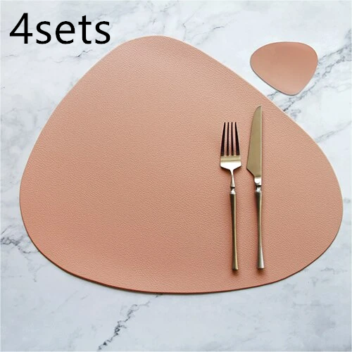 Mantel Individual Aislante de Cuero PU - Posavasos Antideslizante para Cocina - Image 21
