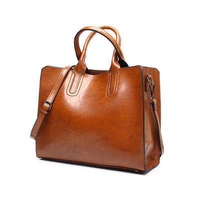 Bolso de Hombro Retro en 8 Colores - Bolsa Tote de Cuero Encerado Versátil - Image 8