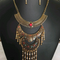 Vintage Turquoise Diamond Female Necklace Earrings Set National Diamonds Fashion Jewelry Ancient Dorado