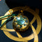 Fortune Crystal Necklace Lucky Stone Pendant Necklace with beaded string