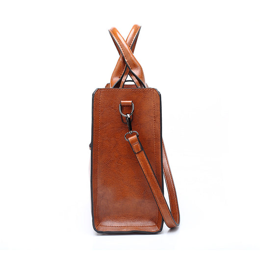 Bolso de Hombro Retro en 8 Colores - Bolsa Tote de Cuero Encerado Versátil - Image 2