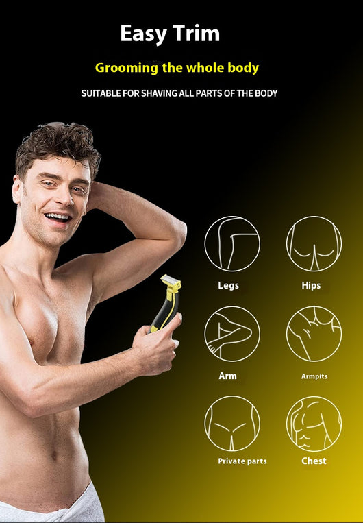 Afeitadora Eléctrica Recargable USB para Hombre - Cuerpo y Rostro Completamente Impermeable - Image 12
