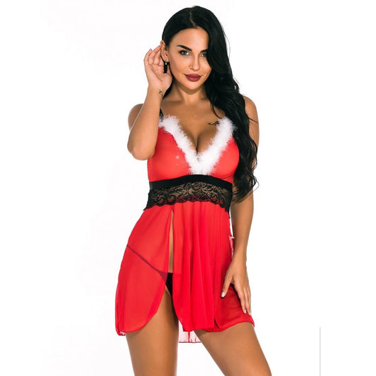 Vestido de Noche Sling Navideño Elegante - Image 8