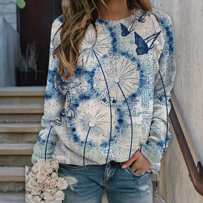 Blusa Estampada de Manga Larga Corte Midi para Mujer - Image 12