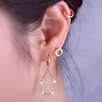 Aretes de Perla Artesanales Lujo Ligero Serie Océano - Clip Europeo Americano - Image 21