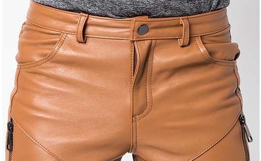 Pantalones de Cuero para Hombre Invierno Ajustado Estilo Coreano - Image 12