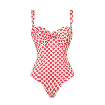 White shorts with blue heart print and ruffled sides, perfect for a fun vacation or casual summer day. - Image 6