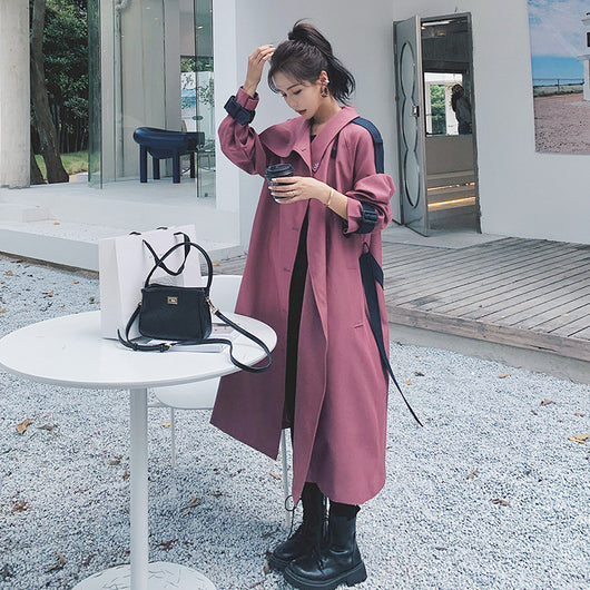 Abrigo Elegante Hasta la Rodilla Estilo Coreano Primavera Otoño - Image 15
