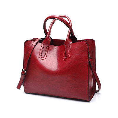 Bolso de Hombro Retro en 8 Colores - Bolsa Tote de Cuero Encerado Versátil - Image 4