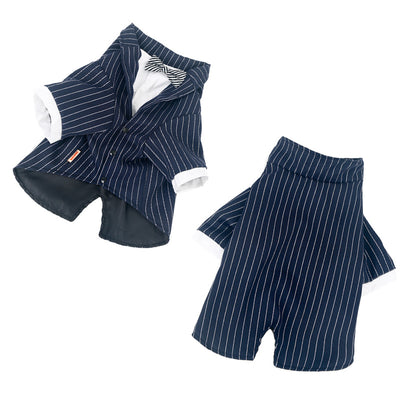 Traje para Perro con Pajarita a Rayas - Image 2