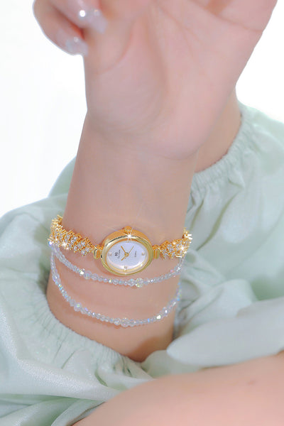 Reloj de Lujo Sirena con Cadena de Diamantes en Oro y Plata - Image 7
