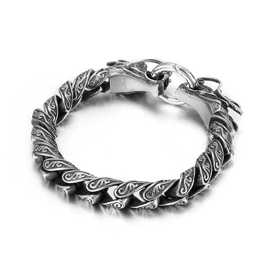 Pulsera Masculina de Acero Titanio con Doble Cierre Personalizado - Image 2