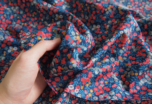 Camisa de Algodón Tana Lawn Liberty London Wilshire Wild Berry - Importación Británica - Image 2