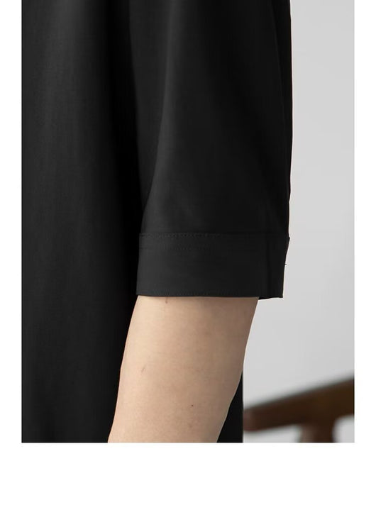 Camisa Cuello Mao Manga Corta Estilo Chino - Image 14