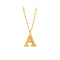 Collar con Colgante de 26 Letras Chapado en Oro