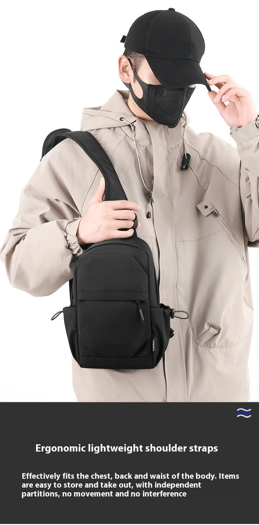 Mochila Pecho Oxford para Hombre - Bolsa Cruzada Funcional - Image 22