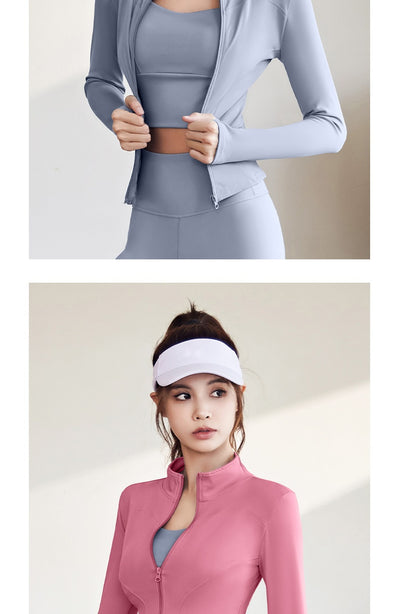 Chaqueta Deportiva Mujer Manga Larga Ajustada para Running, Fitness y Yoga - Image 31