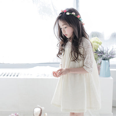 Blusa de Encaje Crochet con Mangas Plisadas de Cinco Puntas - Image 11