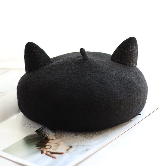 Boina de Fieltro de Lana con Orejas de Gato 3D - Image 7