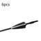 black white feather 6PCS - 6mm