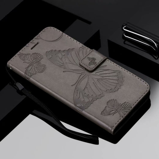 Funda de Cuero para Teléfono con Mariposa Prensada - Image 15