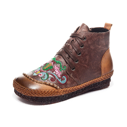 Botas Planas de Mujer con Cordones y Suela Antideslizante - Image 8