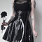 Vestido PVC gótico con tirantes para discoteca y eventos nocturnos