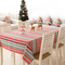 Christmas Rectangular Cotton and Linen Tablecloth - Festive Design for Tables