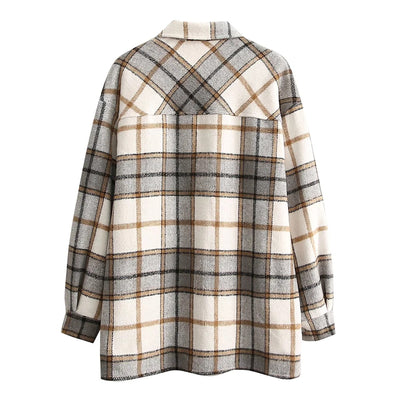 Camisa de Cuadros Oversize en Lana - Estilo Boyfriend - Image 3