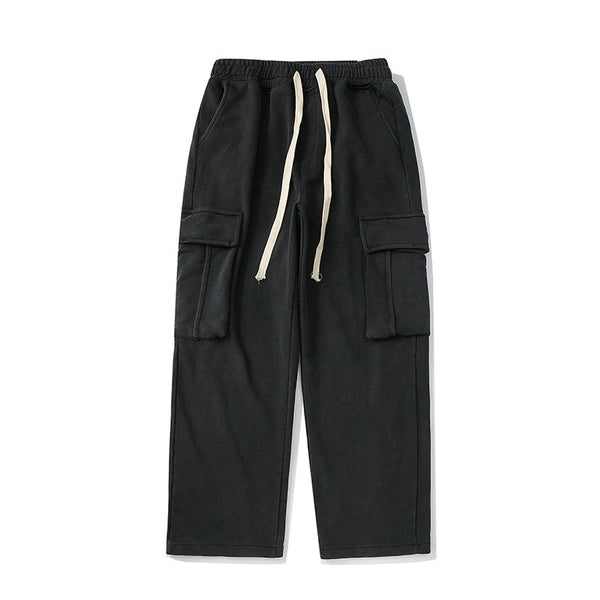 Pantalones de Buzo Tejidos Holgados con Bolsillos Grandes para Hombre - Image 10