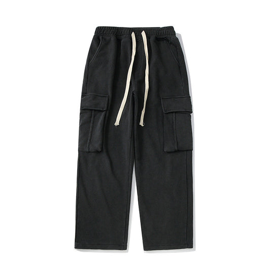 Pantalones de Buzo Tejidos Holgados con Bolsillos Grandes para Hombre - Image 10